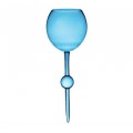 Verre à vin flottant (Bleu céruléen translucide)